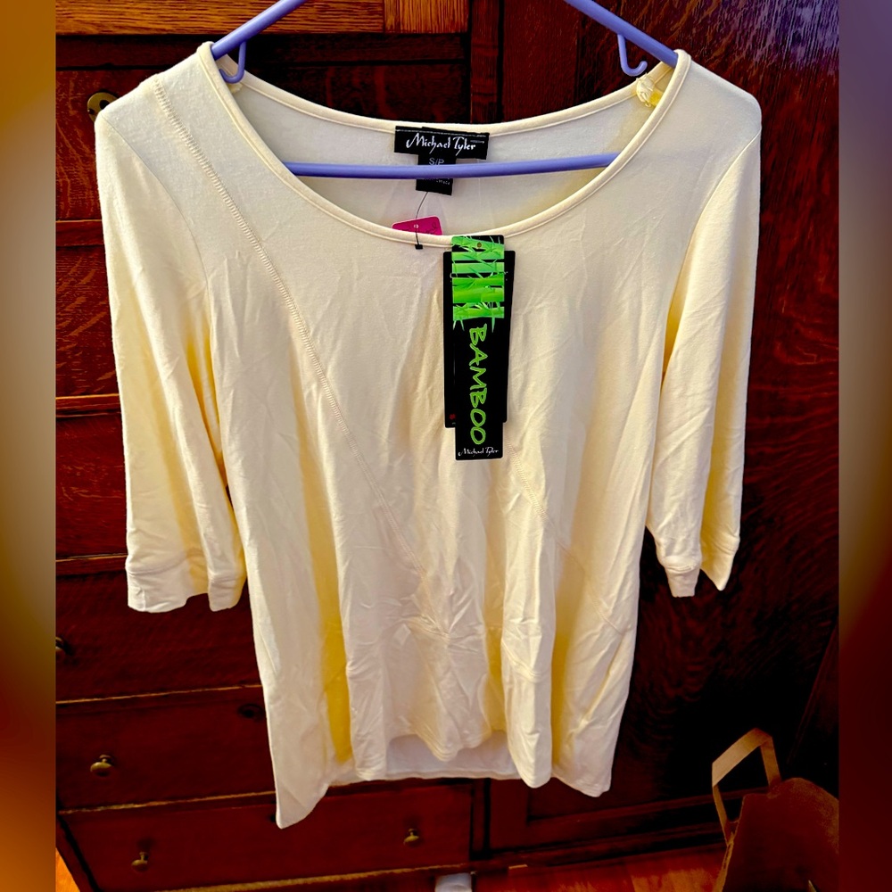 Michael Tyler Yellow 3/4 Top NEW